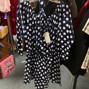 💜Missmoly Blue White Romper XL